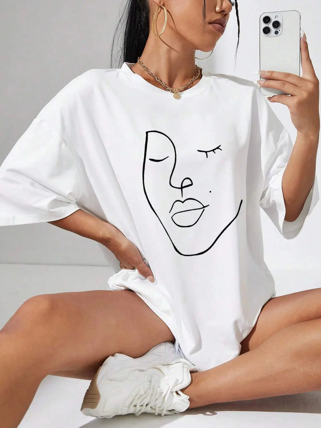 Abstract Woman Face Tee - KAYSMAR