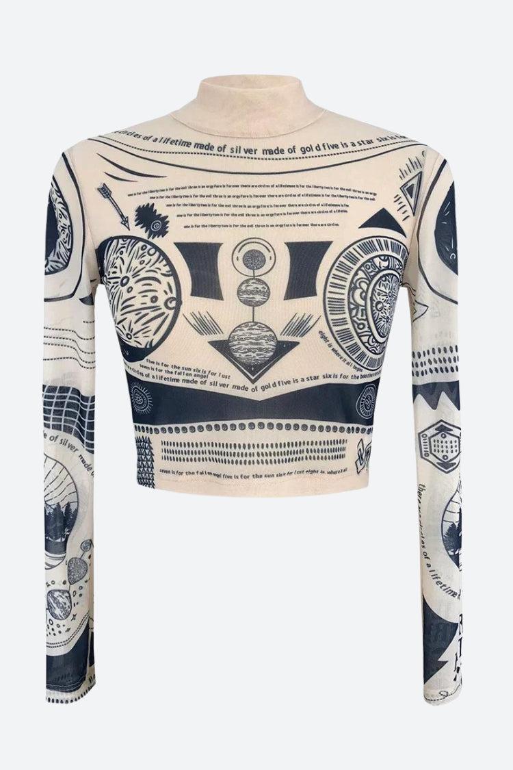 Ancient Egyptian Mystique Symbol Crop Top - KAYSMAR