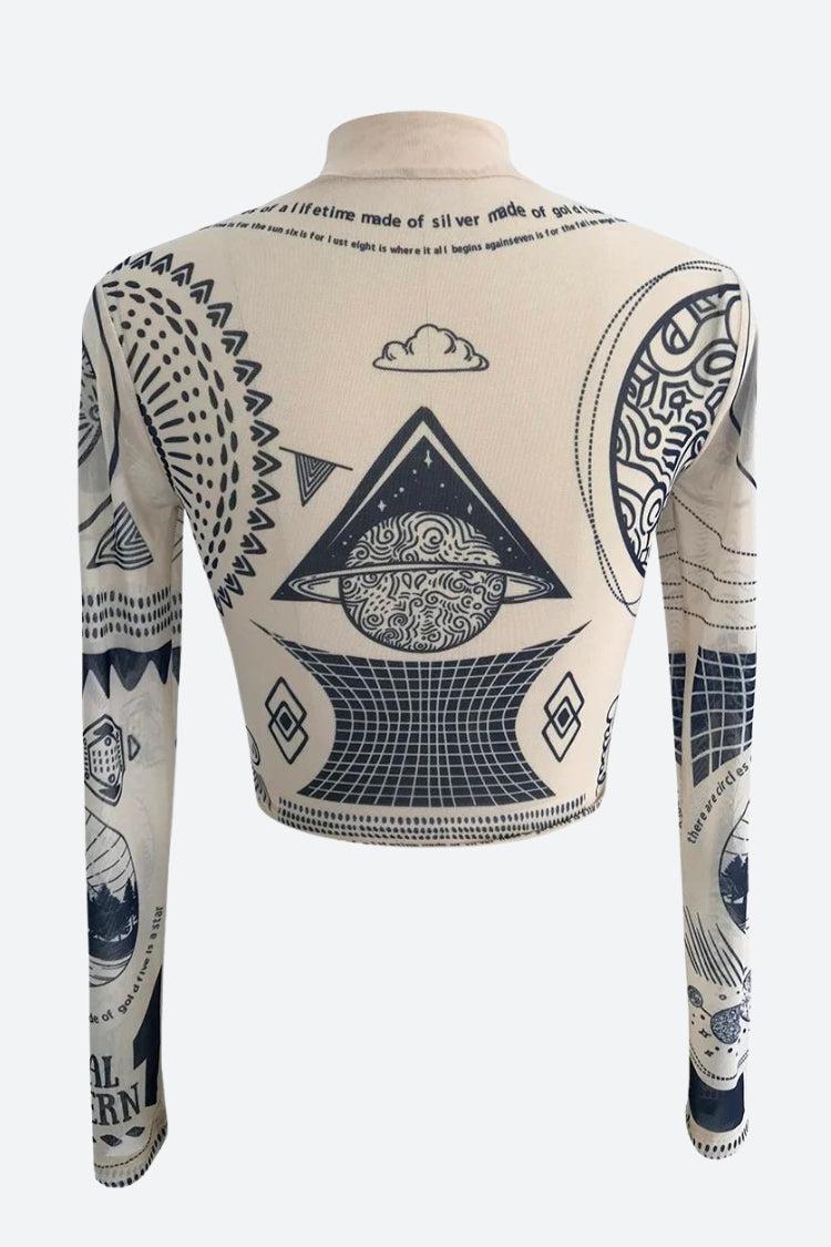 Ancient Egyptian Mystique Symbol Crop Top - KAYSMAR