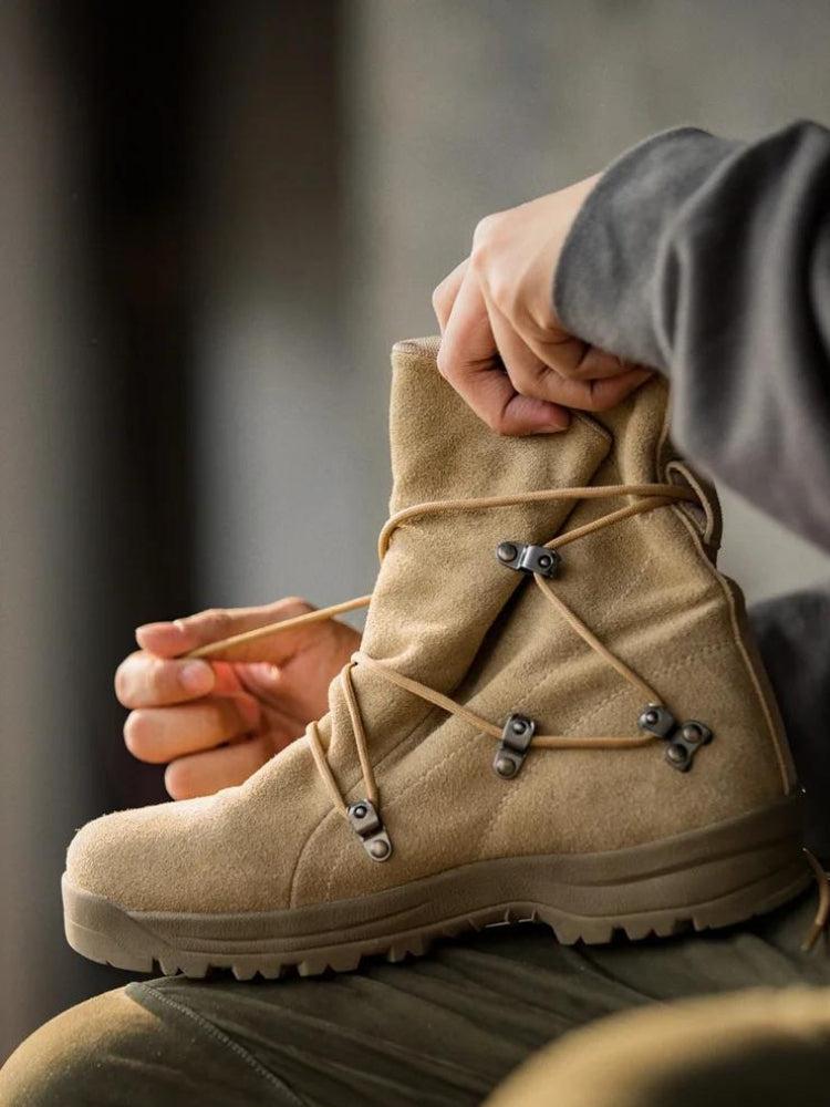 Army Style Lace Up Hiking Boots - KAYSMAR