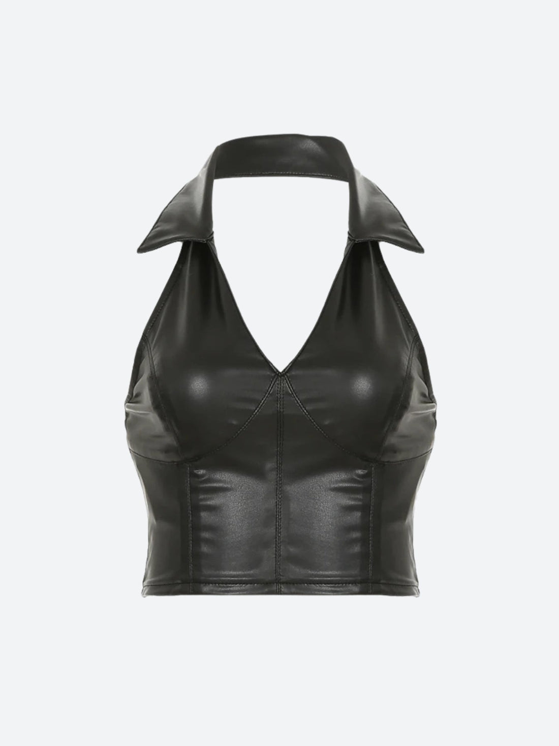 Baddie Faux Leather Crop Top