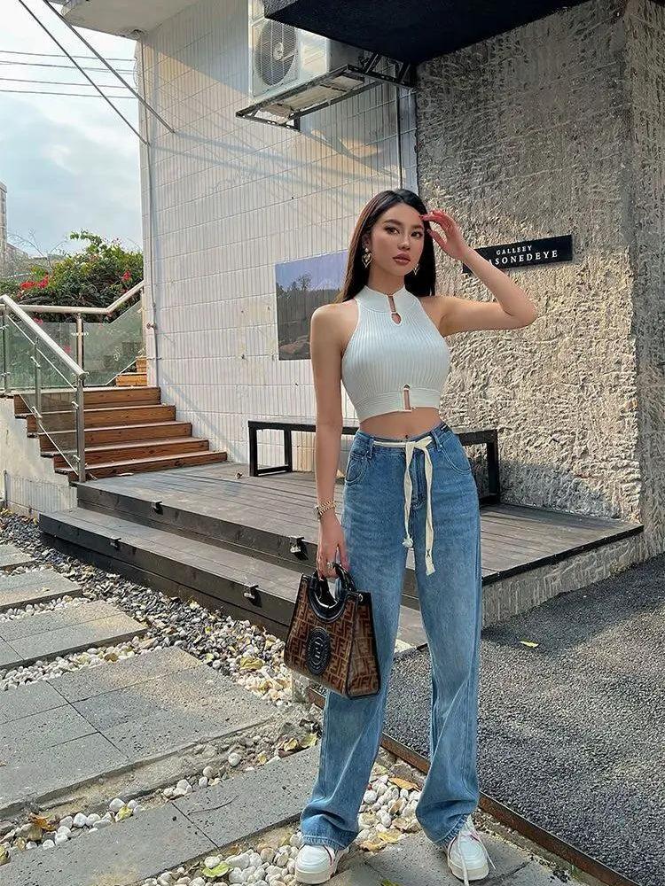 Baddie High Neck Knitted Crop Top - KAYSMAR
