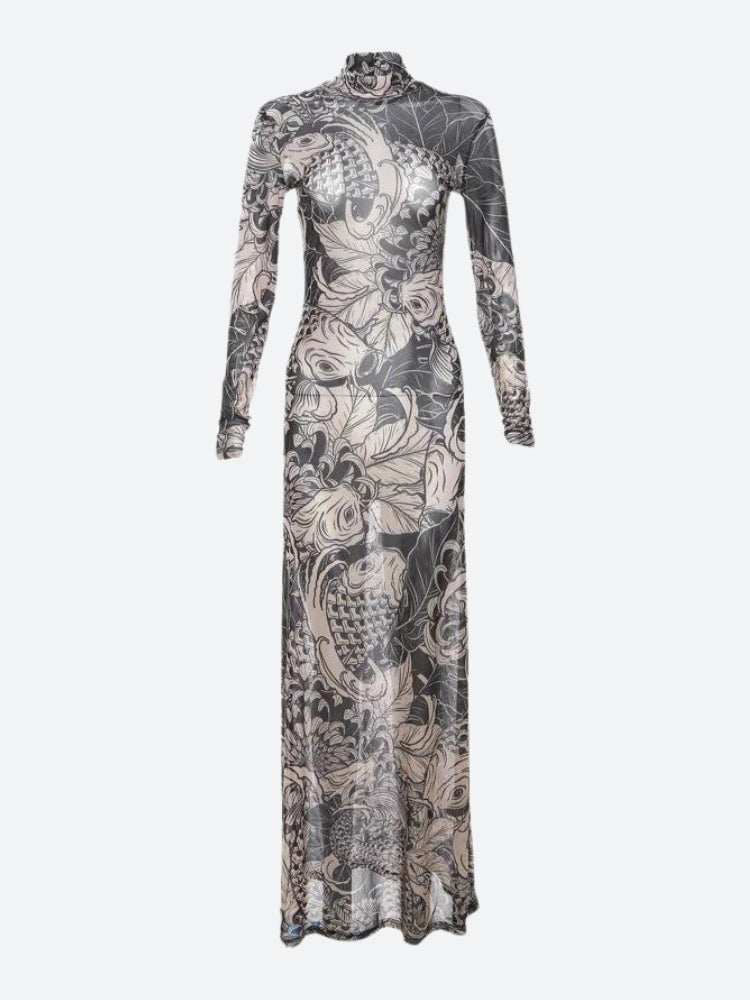 Baddie Tattoo Maxi Dress - KAYSMAR