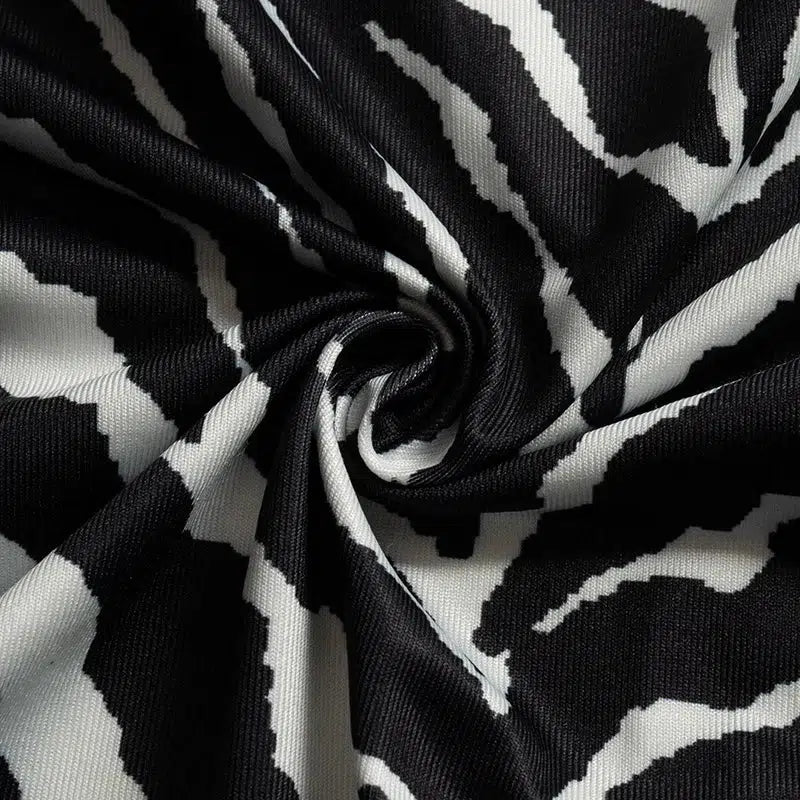 Baddie Zebra Backless Crop Top - KAYSMAR