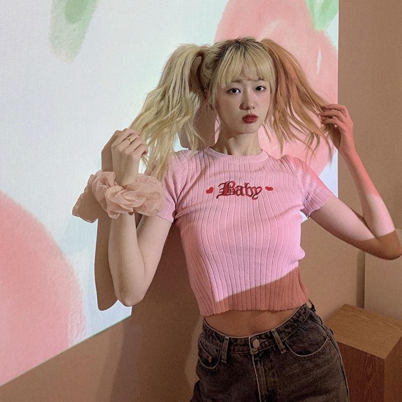 Barbie Embroidered Crop Top - KAYSMAR