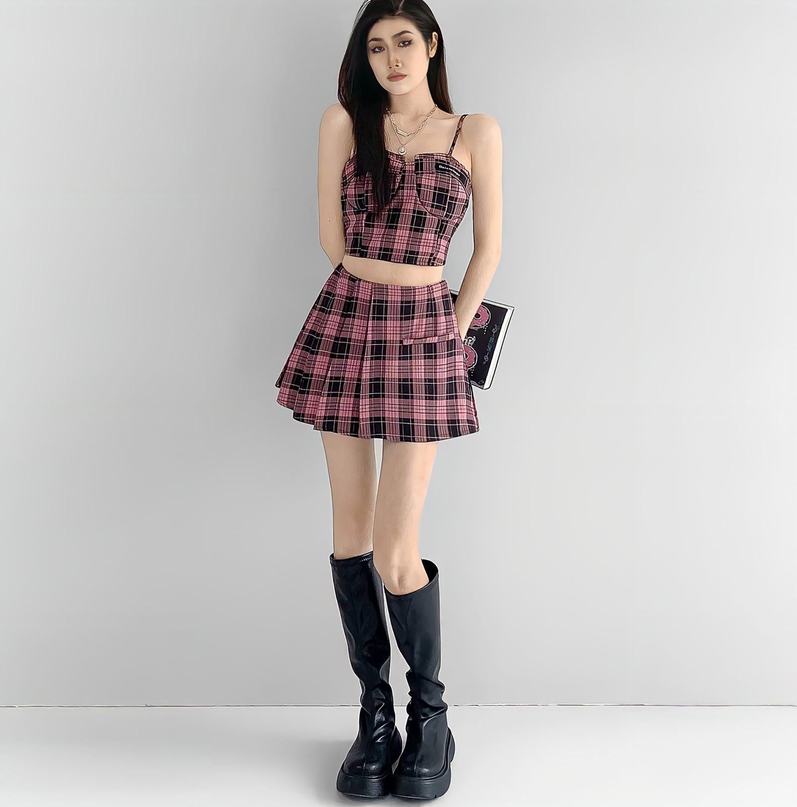 Barbie Mini Skirt & Crop Top Two Piece Set - KAYSMAR