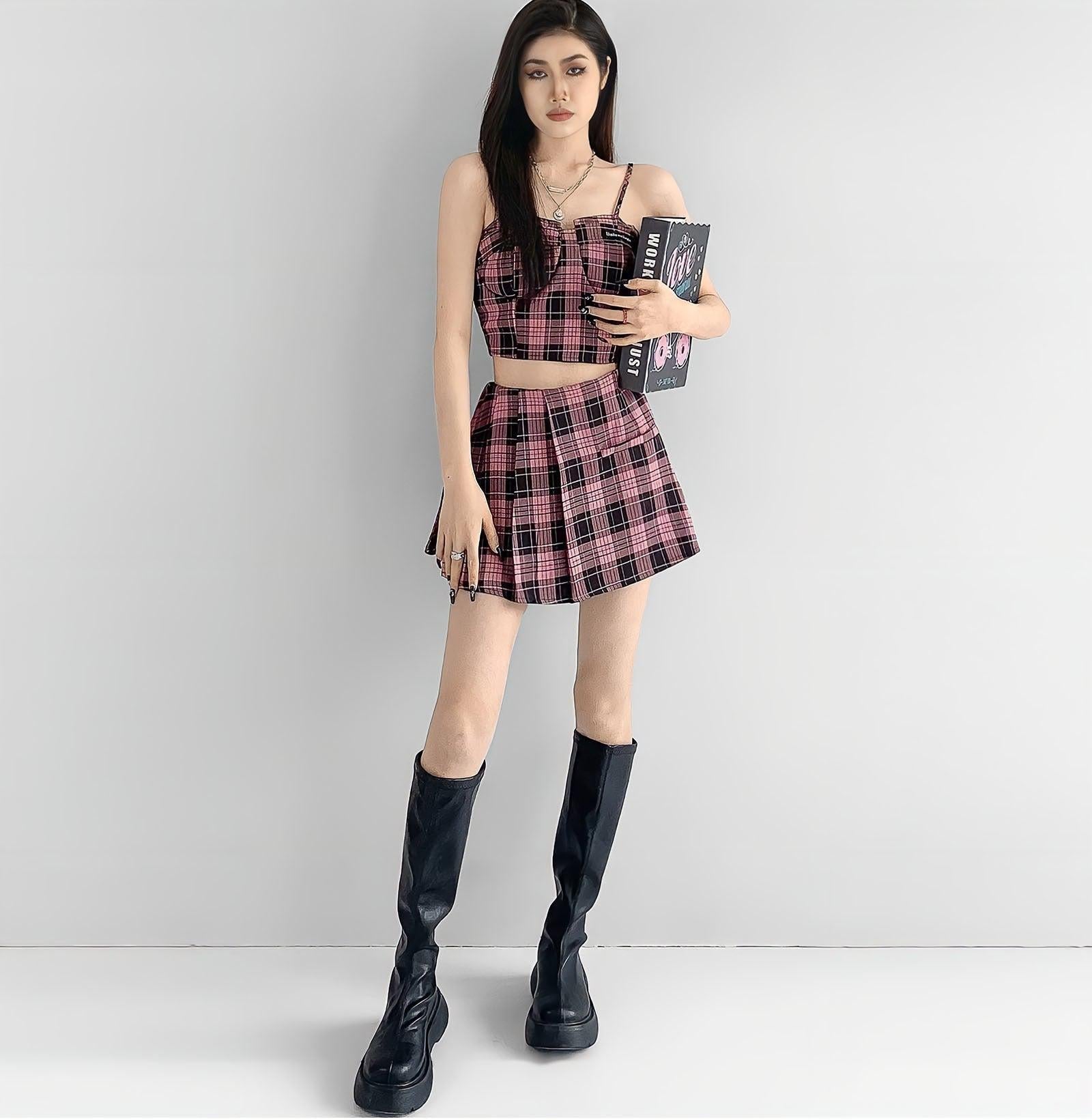 Barbie Mini Skirt & Crop Top Two Piece Set - KAYSMAR