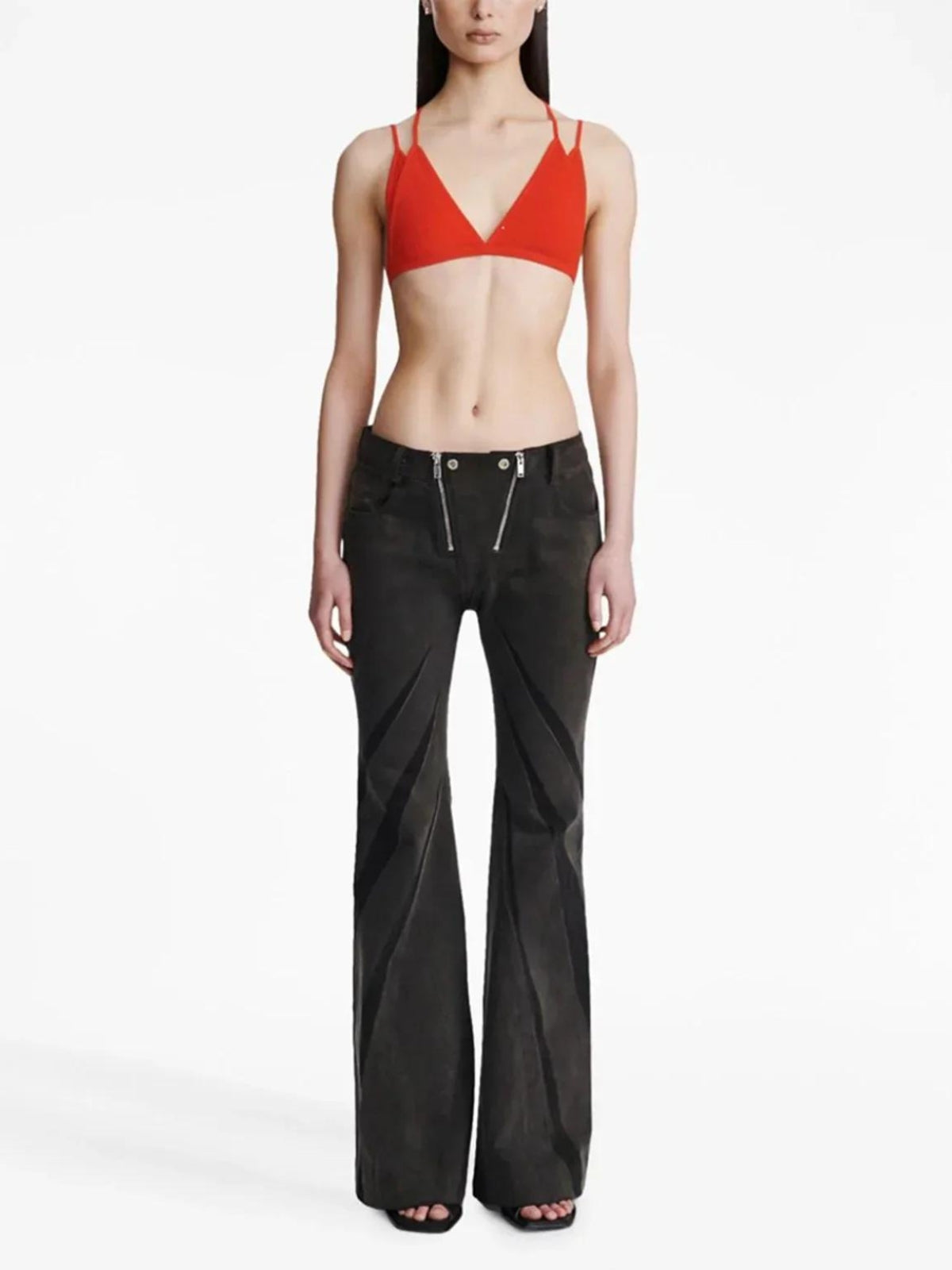Black Denim Tube Top & Patch Jeans Two Piece Set - KAYSMAR