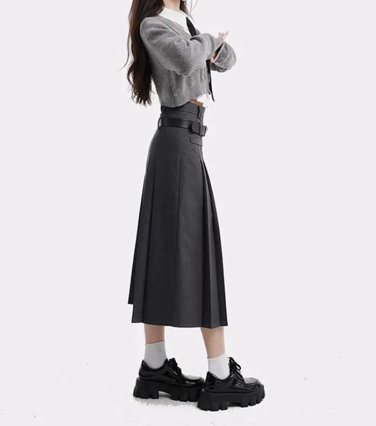 College Girl Pleated Midi Skirt - KAYSMAR