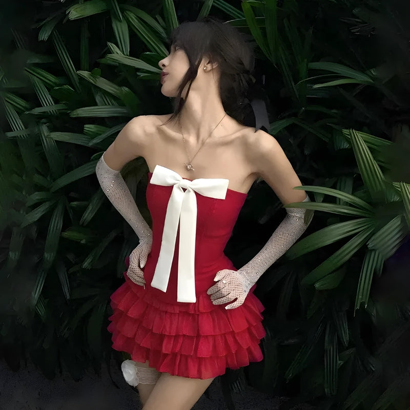 Coquette Corset Top & Mini Skirt Two Piece Set - KAYSMAR