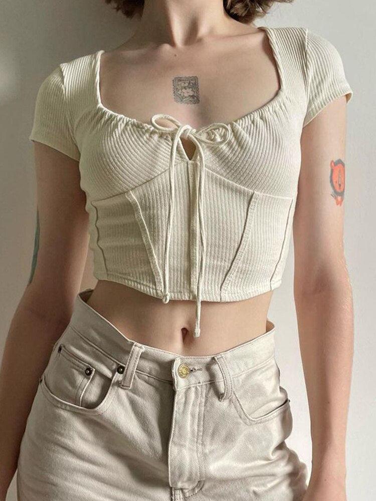 Coquette Cropped Corset Top - KAYSMAR