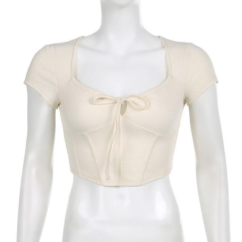 Coquette Cropped Corset Top - KAYSMAR