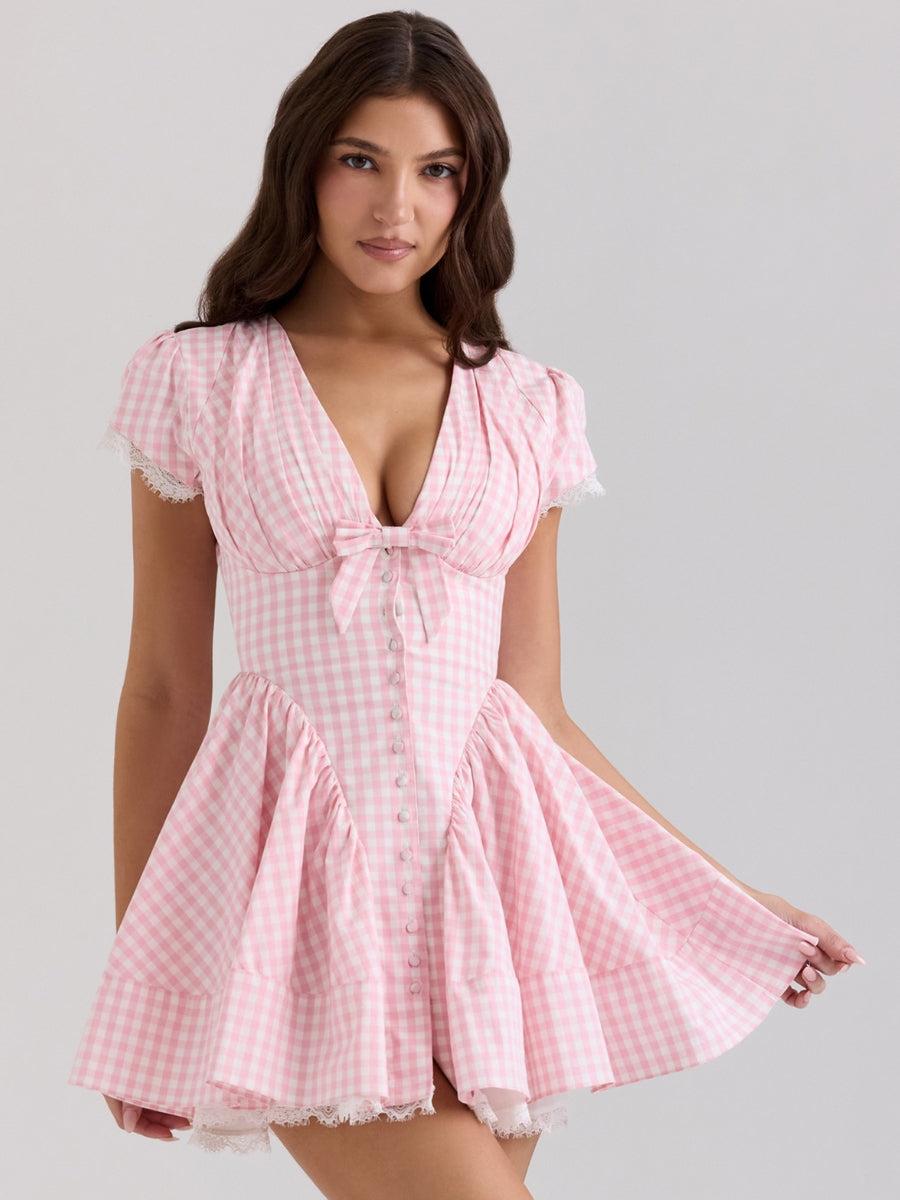 Coquette Gingham Mini Dress - KAYSMAR