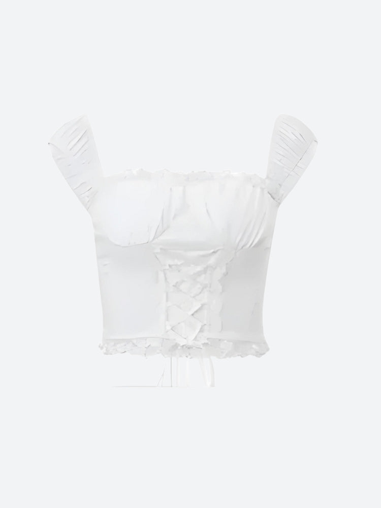 Coquette Lace Up Crop Top & Maxi Skirt Two Piece Set - KAYSMAR
