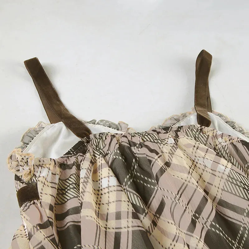 Coquette Plaid Mini Dress - KAYSMAR