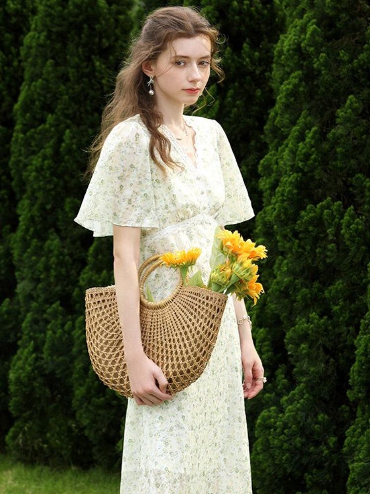 Cottagecore Floral Midi Dress - KAYSMAR