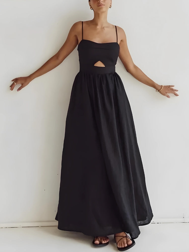 Cut Out Slit Maxi Dress - KAYSMAR