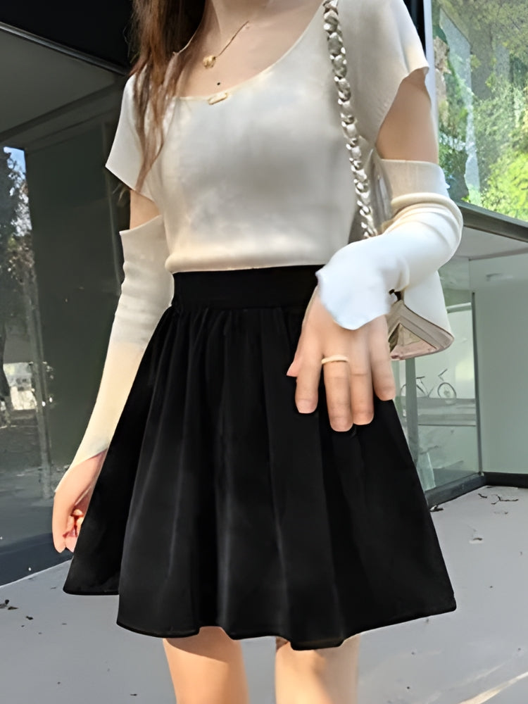 Dark Academia Velvet Mini Skirt - KAYSMAR