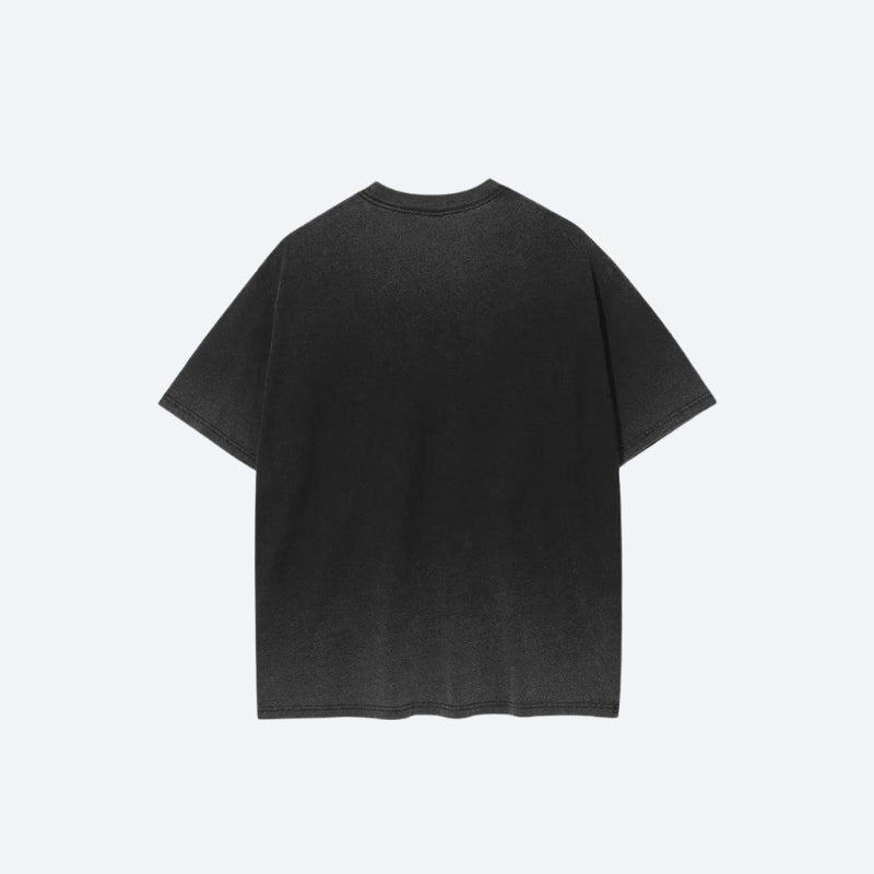 Distressed Green Human Figure Printed Tee - KAYSMAR