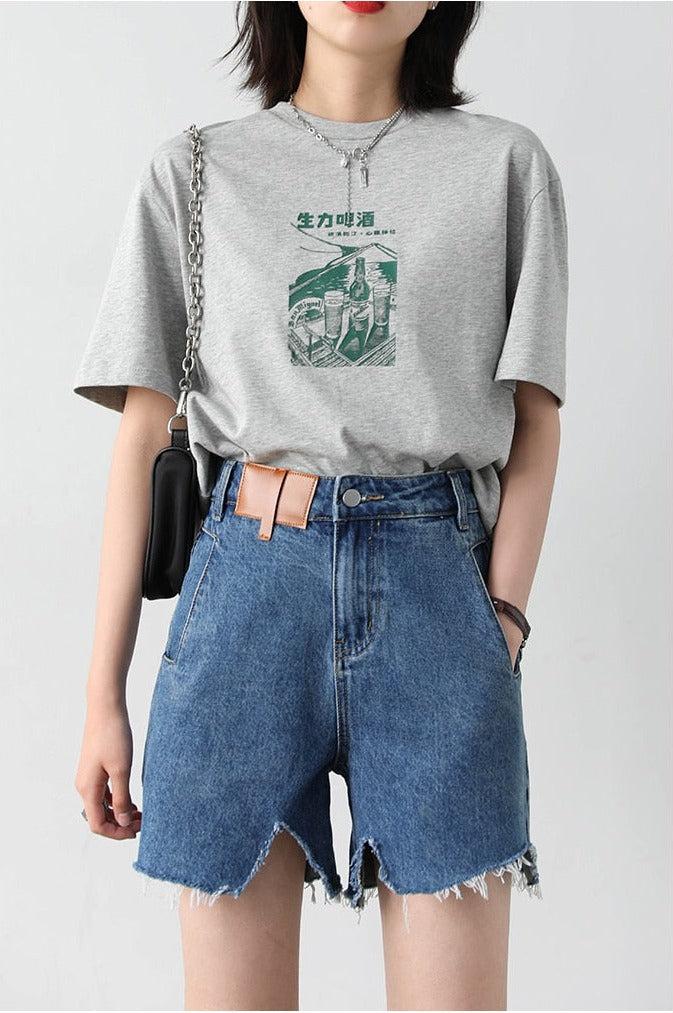 Distressed Jean Shorts - KAYSMAR