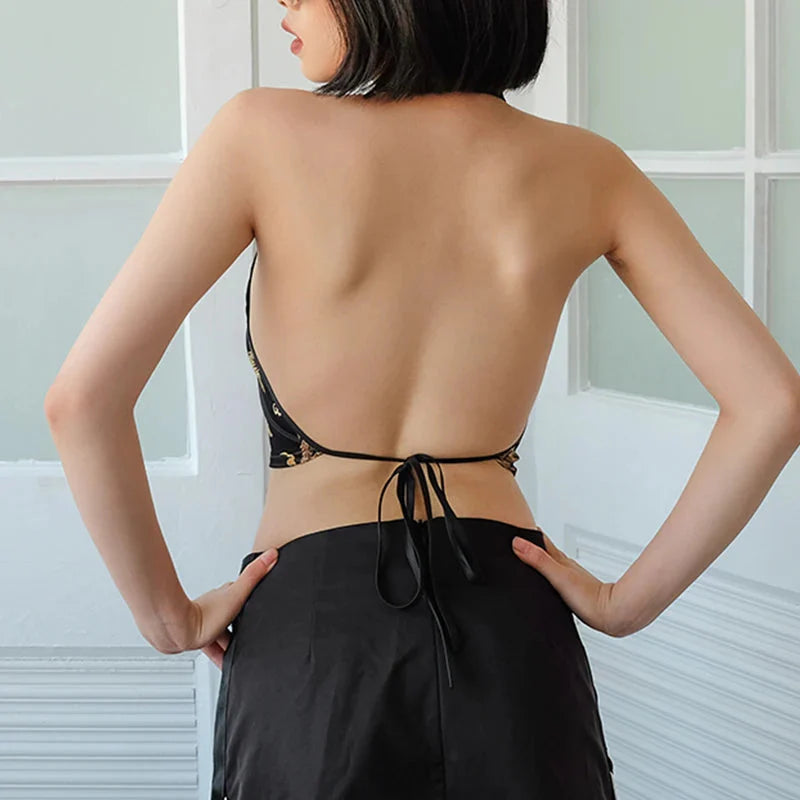 Dragon Backless Crop Top - KAYSMAR