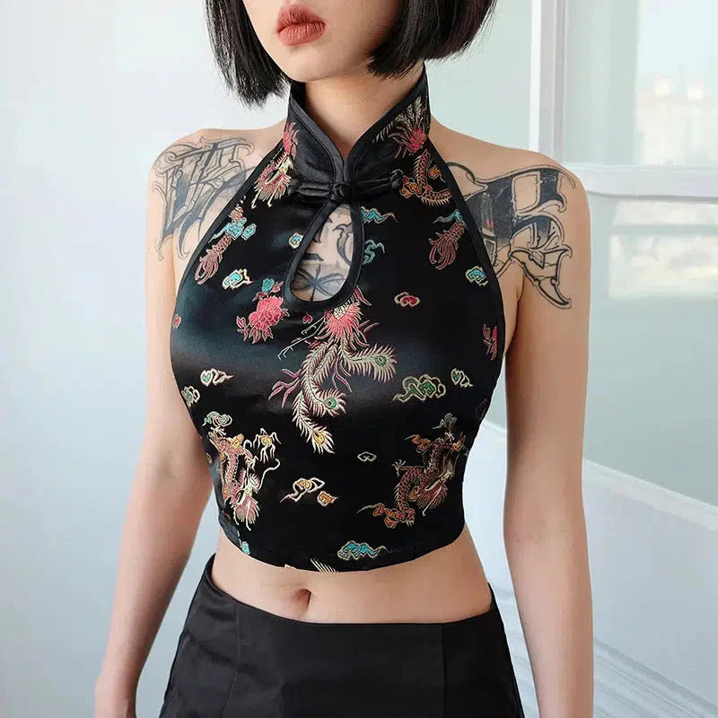 Dragon Backless Crop Top - KAYSMAR