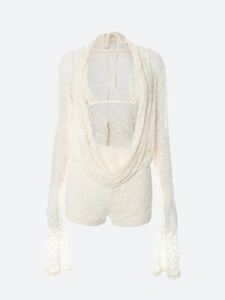 Draped Front Top & Shorts Two Piece Set - KAYSMAR