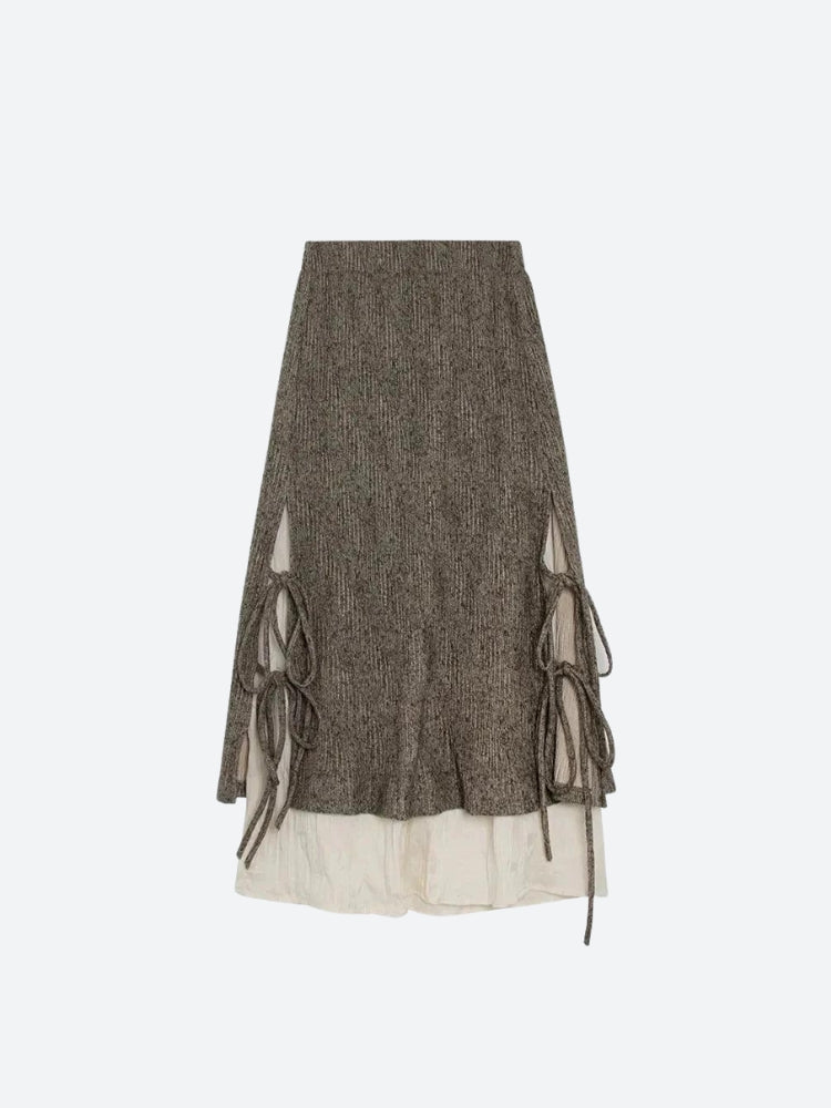 Fairy Grunge Lace Up Midi Skirt - KAYSMAR