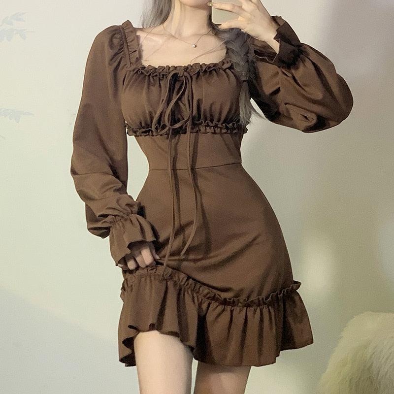Fairy Grunge Ruffled Mini Dress - KAYSMAR