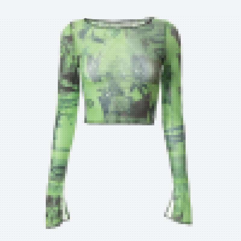 Fairycore Slit Mesh Crop Top - KAYSMAR