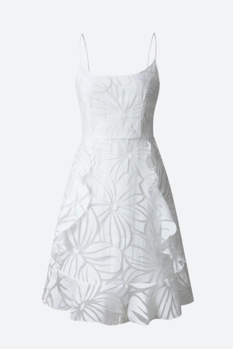Floral Ruffled Mini Dress - KAYSMAR