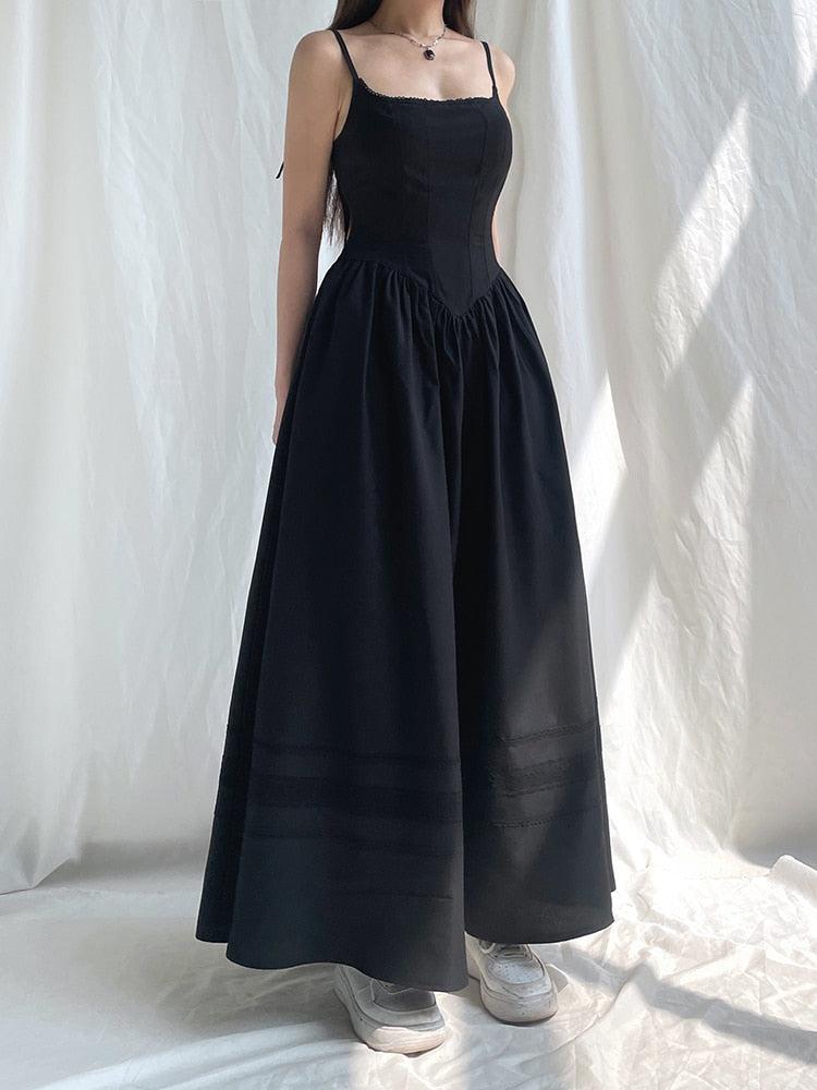 Goth Strap Maxi Dress - KAYSMAR