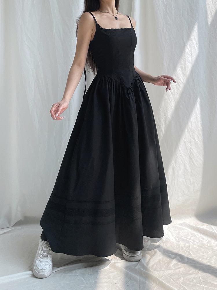 Goth Strap Maxi Dress - KAYSMAR