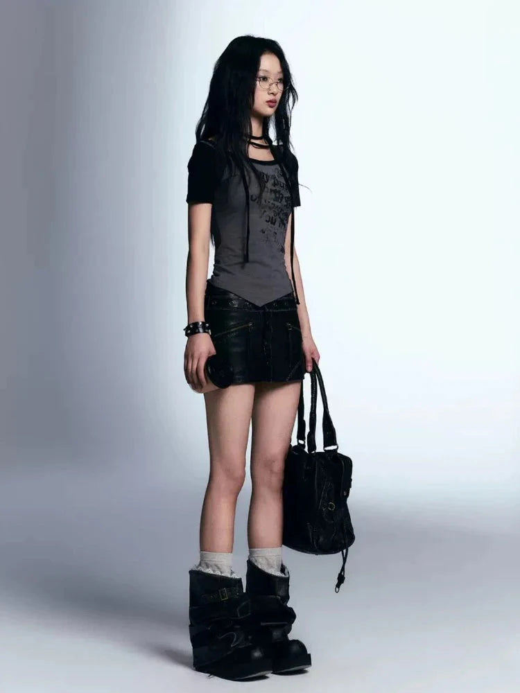 Grunge Boat Neck Tee - KAYSMAR