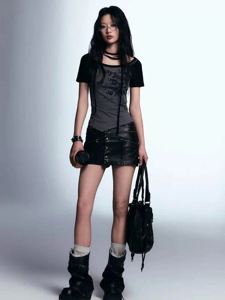 Grunge Boat Neck Tee - KAYSMAR