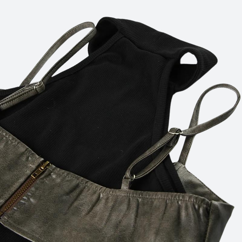 Grunge Crop Halter Top - KAYSMAR