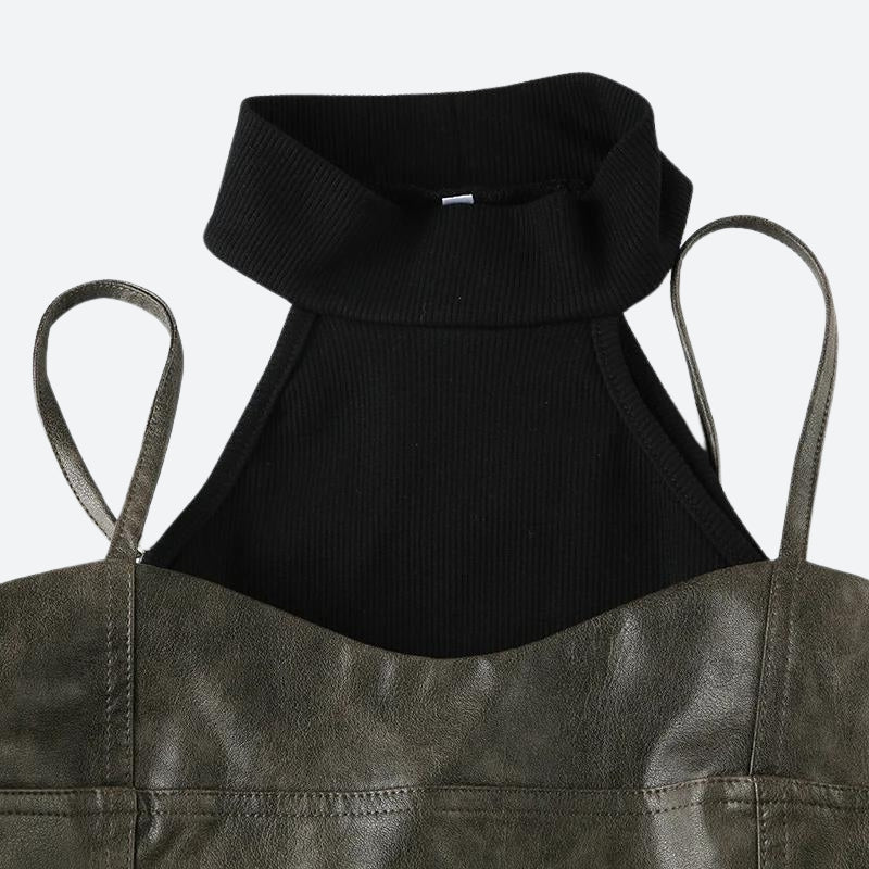 Grunge Crop Halter Top - KAYSMAR