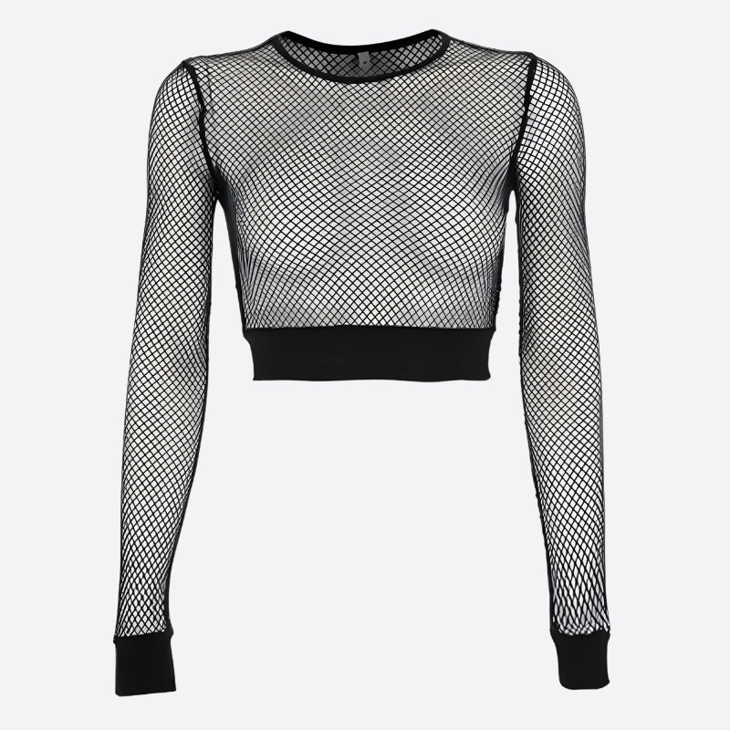 Grunge Fishnet Crop Top - KAYSMAR