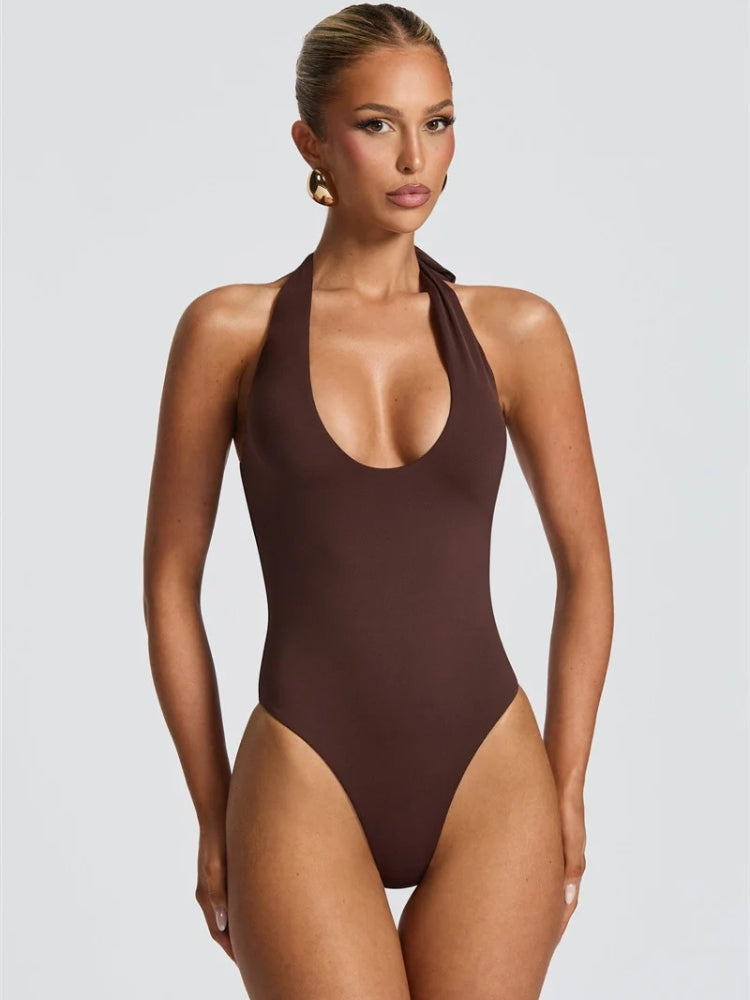 Halter Bodysuit & Maxi Skirt Two Piece Set - KAYSMAR