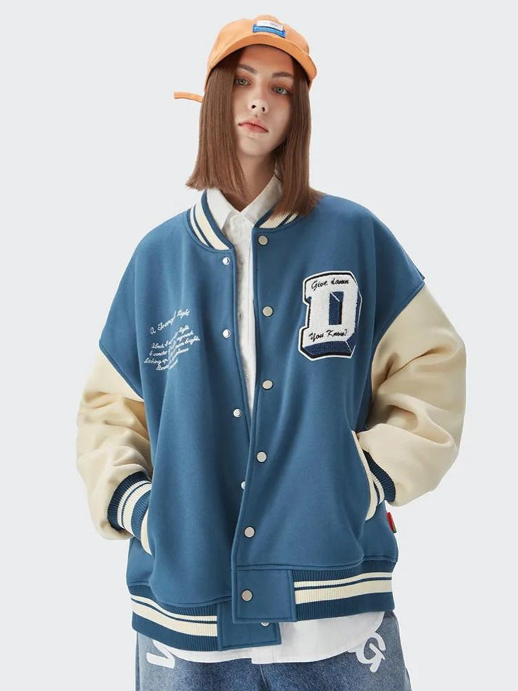 I Don't Give Damn Baseball Varsity Jacket - KAYSMAR