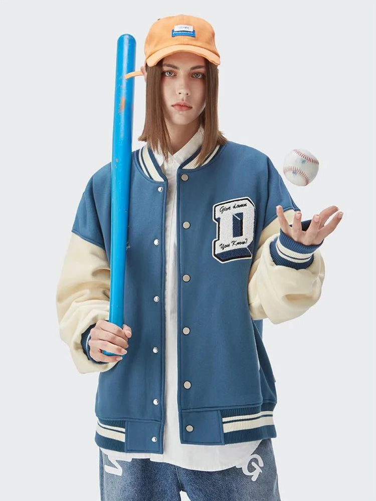 I Don't Give Damn Baseball Varsity Jacket - KAYSMAR