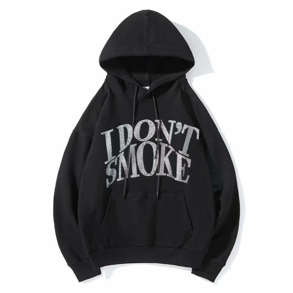 I Don't Smoke Rhinestone Hoodie - KAYSMAR