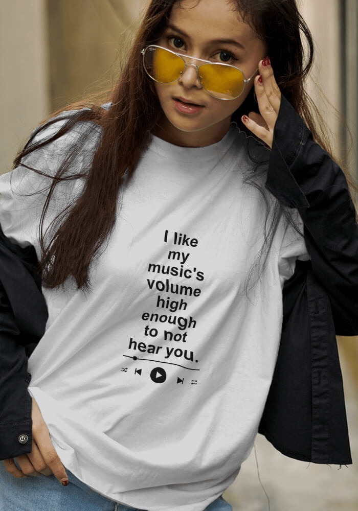 I Like My Music's Volume Tee - KAYSMAR