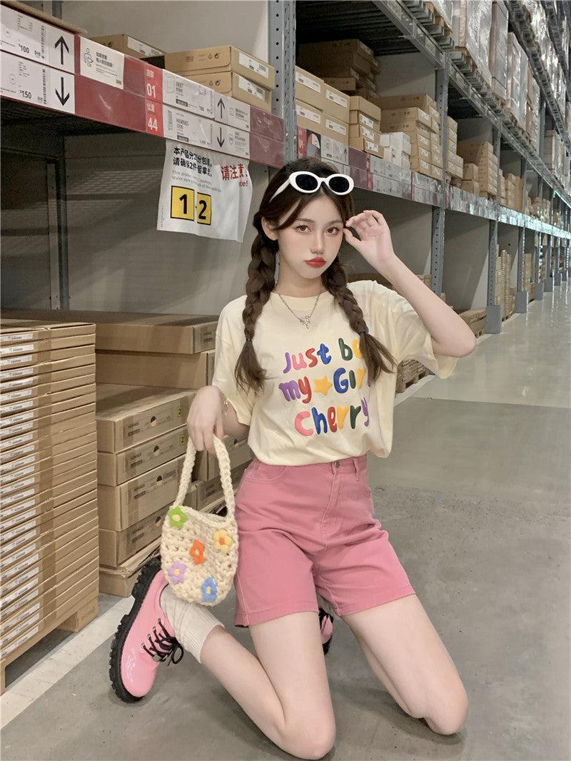 Just Be My Girl Cherry Tee - KAYSMAR