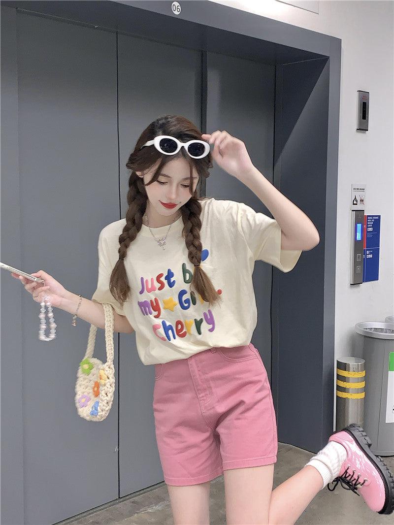 Just Be My Girl Cherry Tee - KAYSMAR
