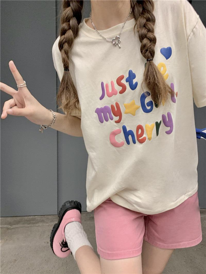 Just Be My Girl Cherry Tee - KAYSMAR
