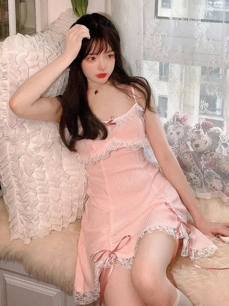 Kawaii Mini Dress & Crop Cardigan Two Piece Set - KAYSMAR