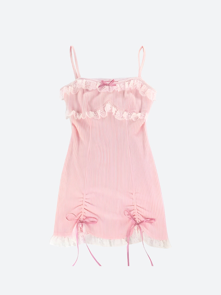 Kawaii Mini Dress & Crop Cardigan Two Piece Set - KAYSMAR