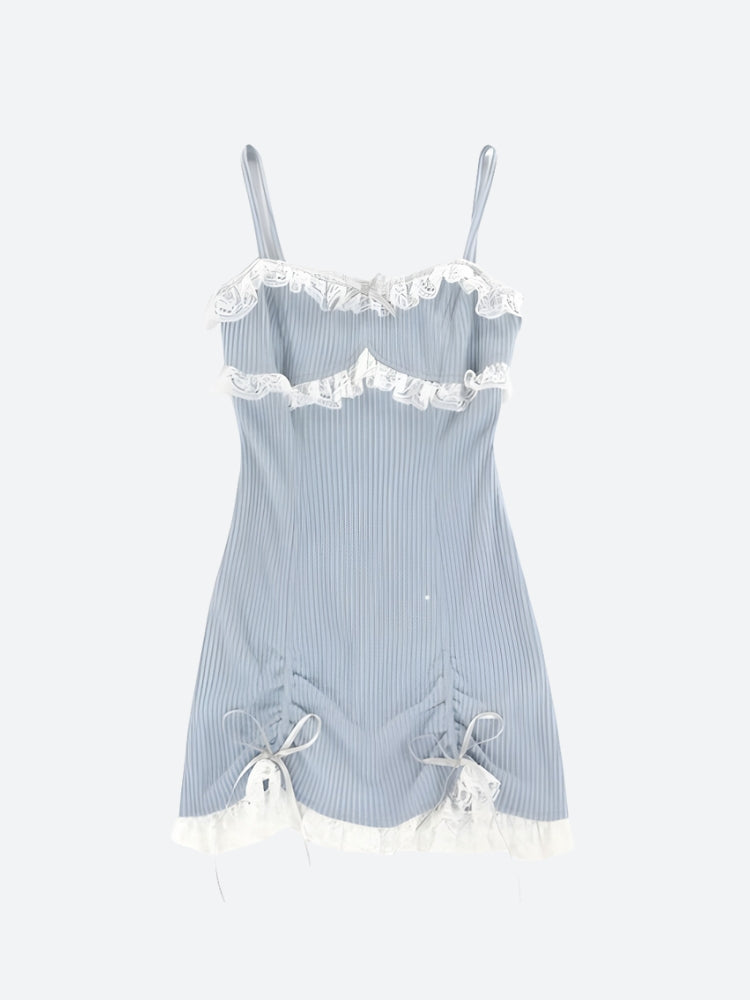Kawaii Mini Dress & Crop Cardigan Two Piece Set - KAYSMAR