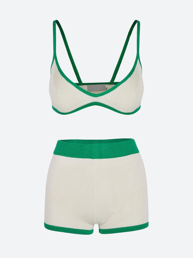 Knitted Crop Top & Shorts Two Piece Set - KAYSMAR